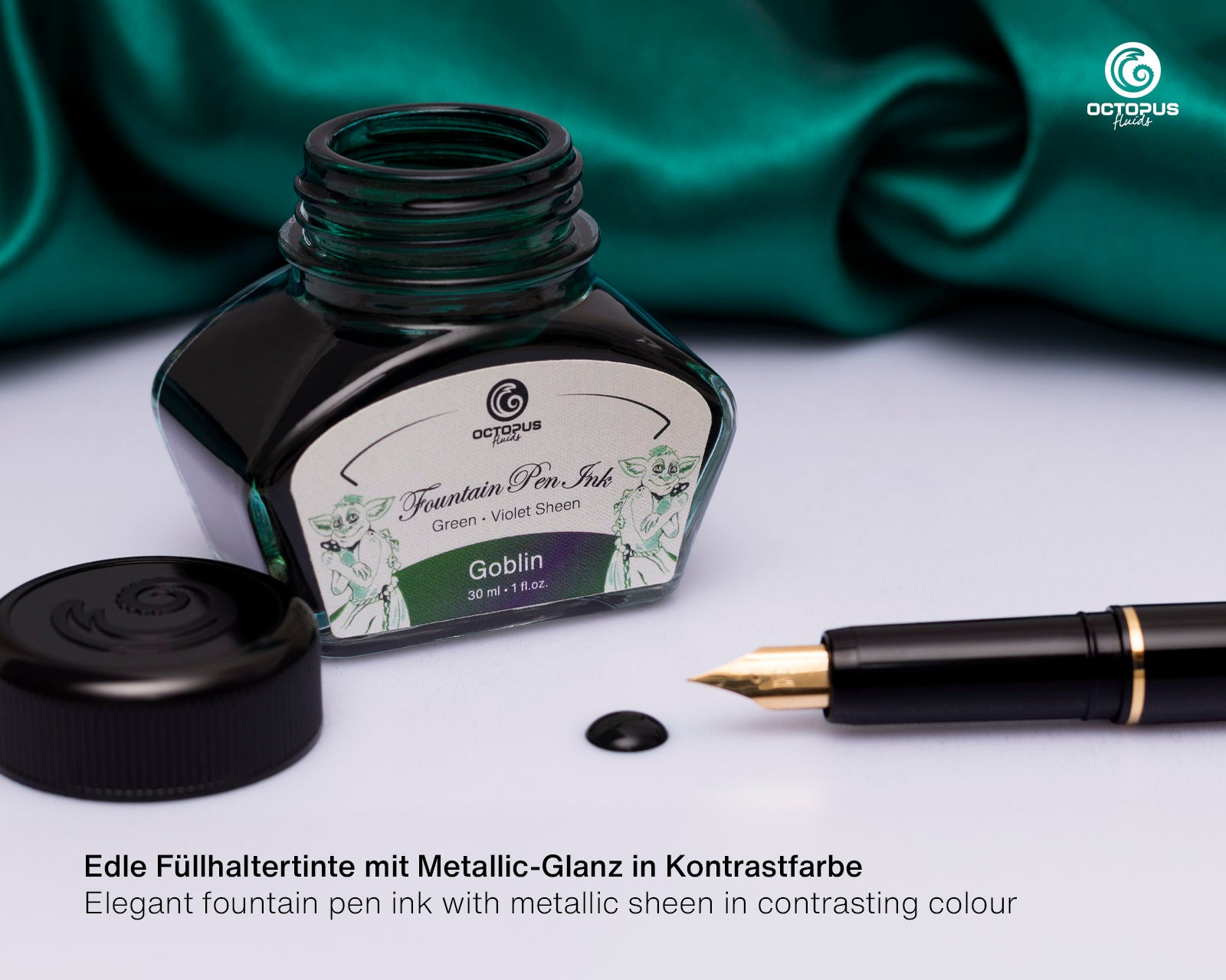 Encre Brillante pour Stylo Plume Goblin 30ml Octopus