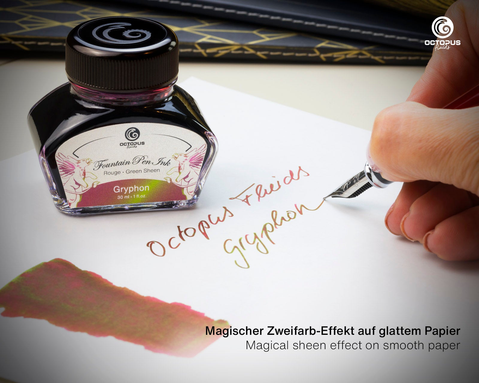 Encre Brillante pour Stylo Plume Gryphon 30ml Octopus