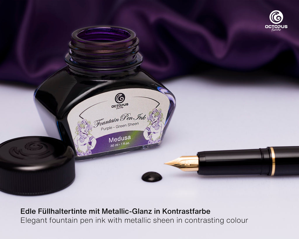 Encre Brillante pour Stylo Plume Medusa 30ml Octopus