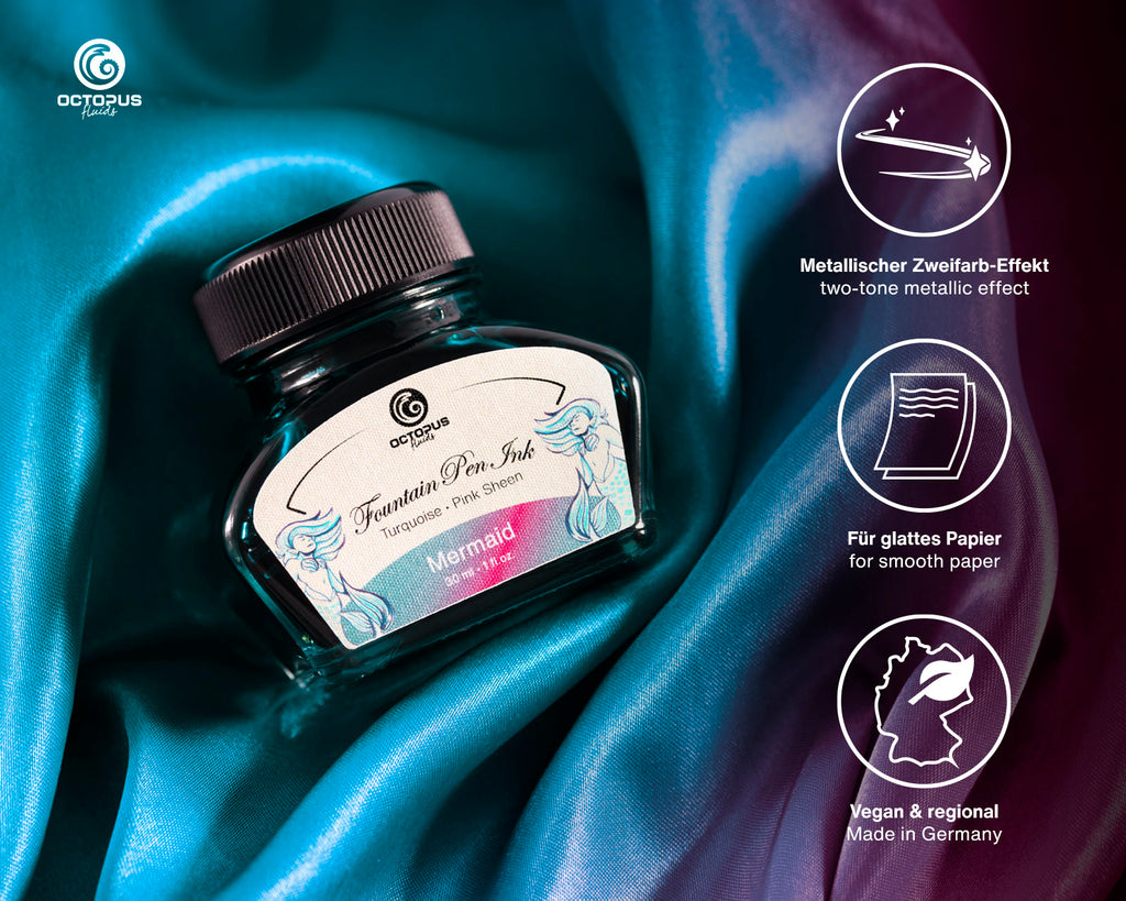 Encre Brillante pour Stylo Plume Mermaid 30ml Octopus