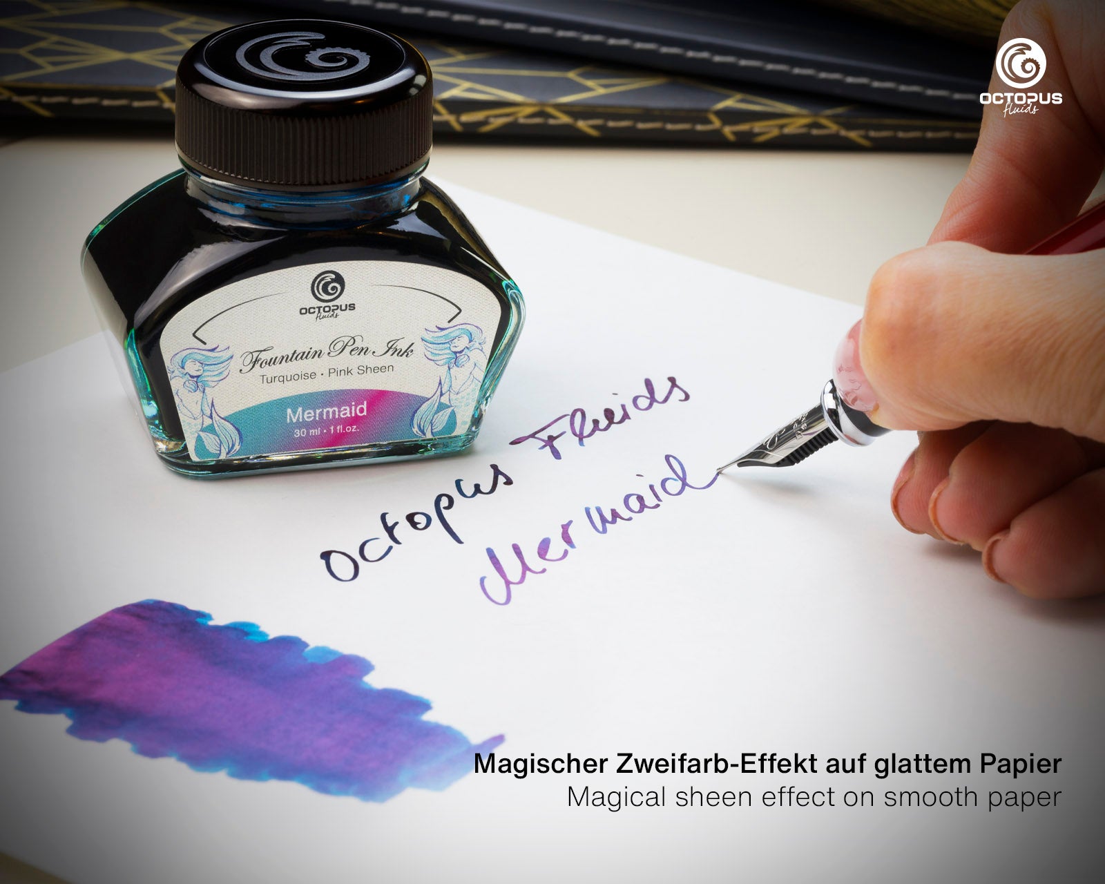 Encre Brillante pour Stylo Plume Mermaid 30ml Octopus
