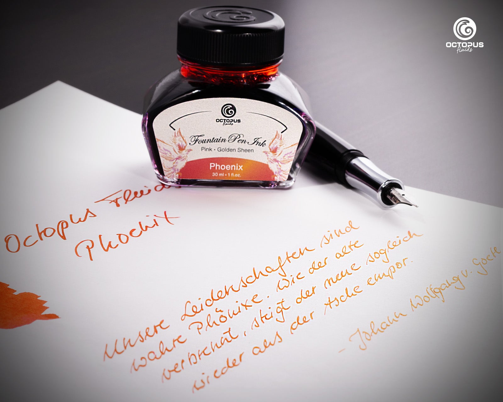 Encre Brillante pour Stylo Plume Phoenix 30ml Octopus