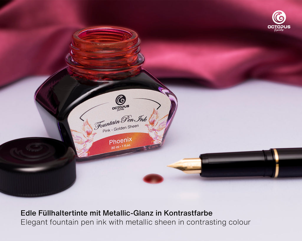 Encre Brillante pour Stylo Plume Phoenix 30ml Octopus