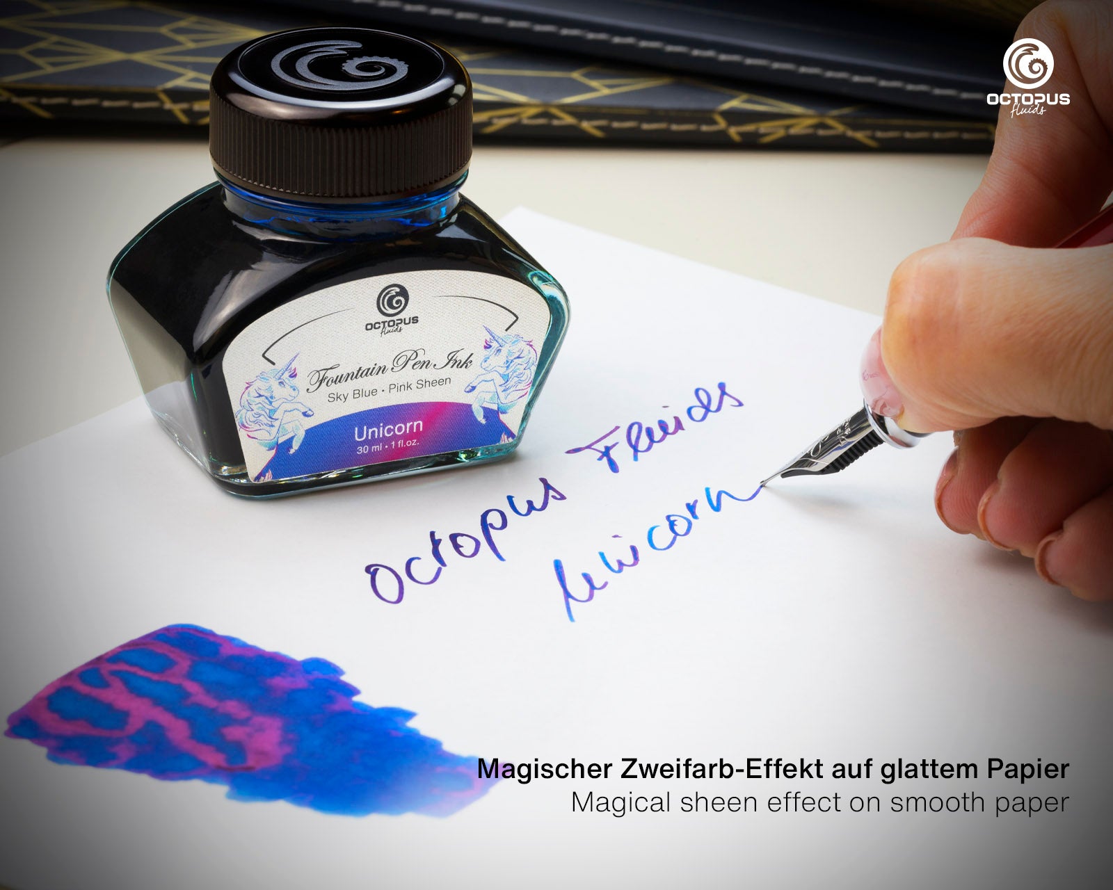 Encre Brillante pour Stylo Plume Unicorn 30ml Octopus