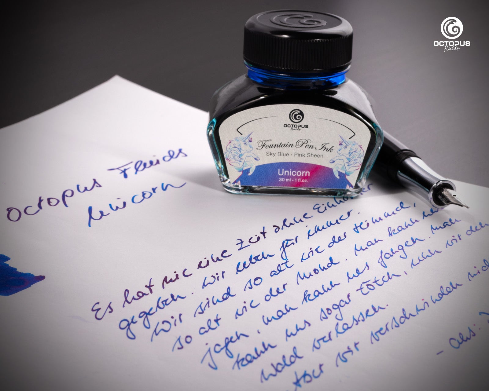 Encre Brillante pour Stylo Plume Unicorn 30ml Octopus