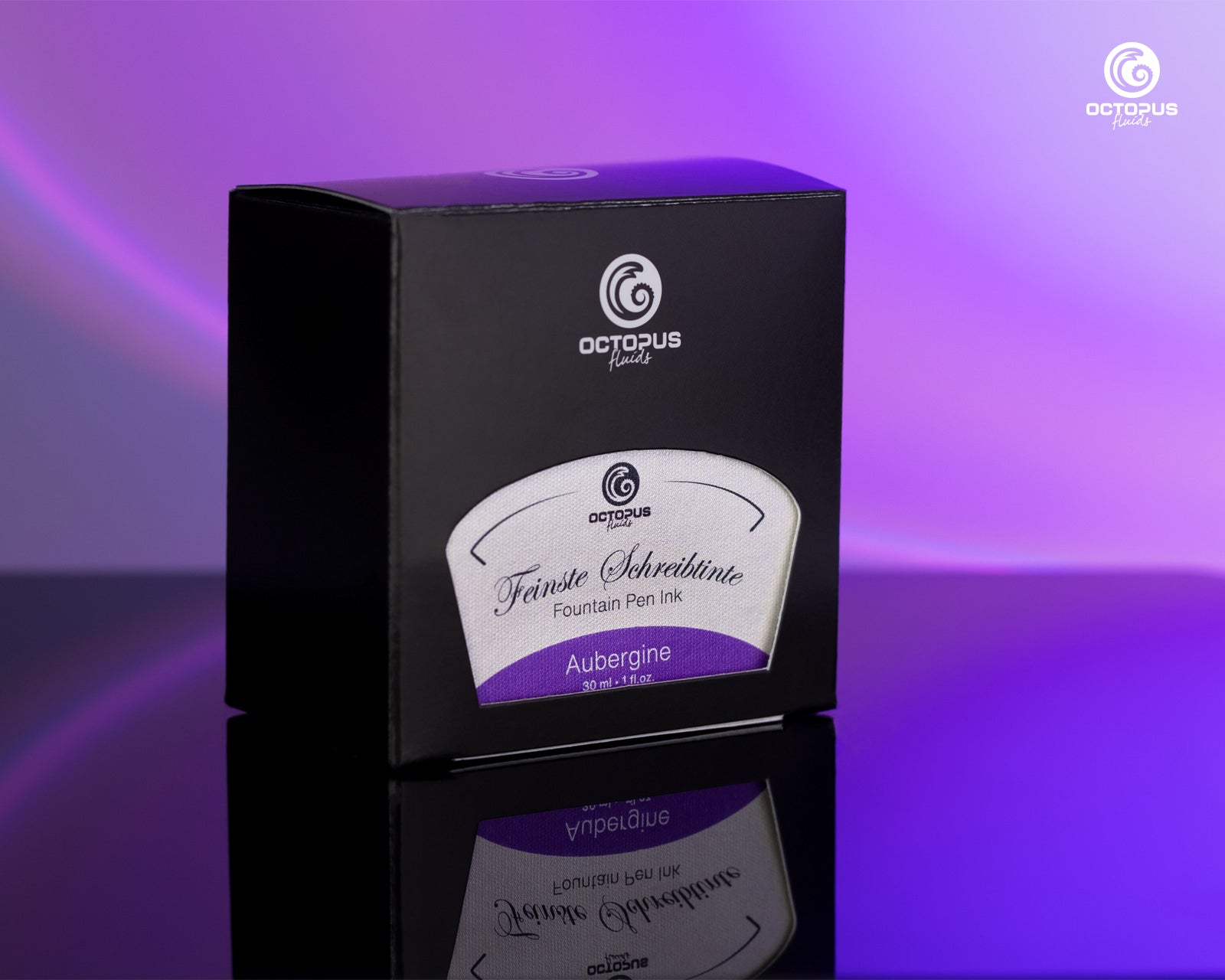 Encre Classique pour Stylo Plume Aubergine 30ml Octopus