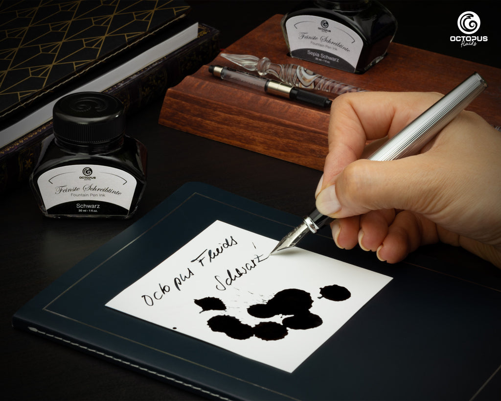 Encre Classique pour Stylo Plume Black 30ml Octopus
