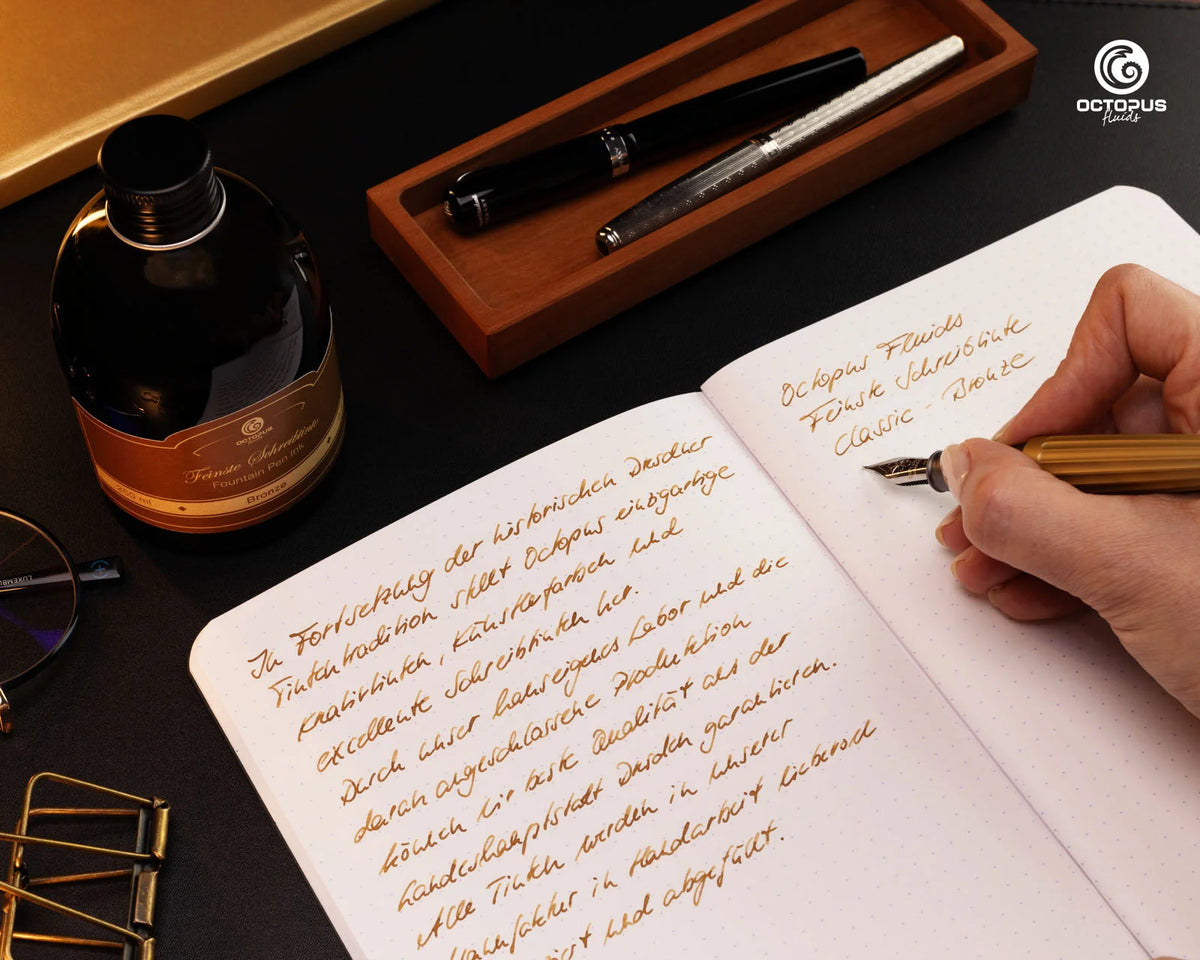 Encre Classique pour Stylo Plume Bronze 250ml Octopus