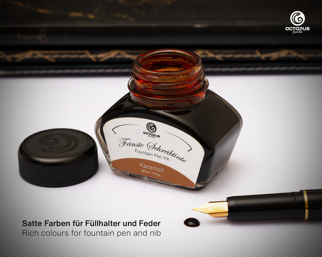 Encre Classique pour Stylo Plume Caramel 30ml Octopus
