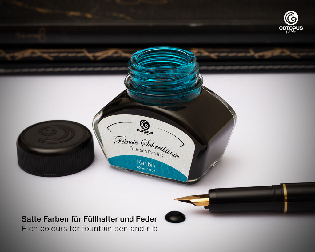 Encre Classique pour Stylo Plume Caribbean 30ml Octopus