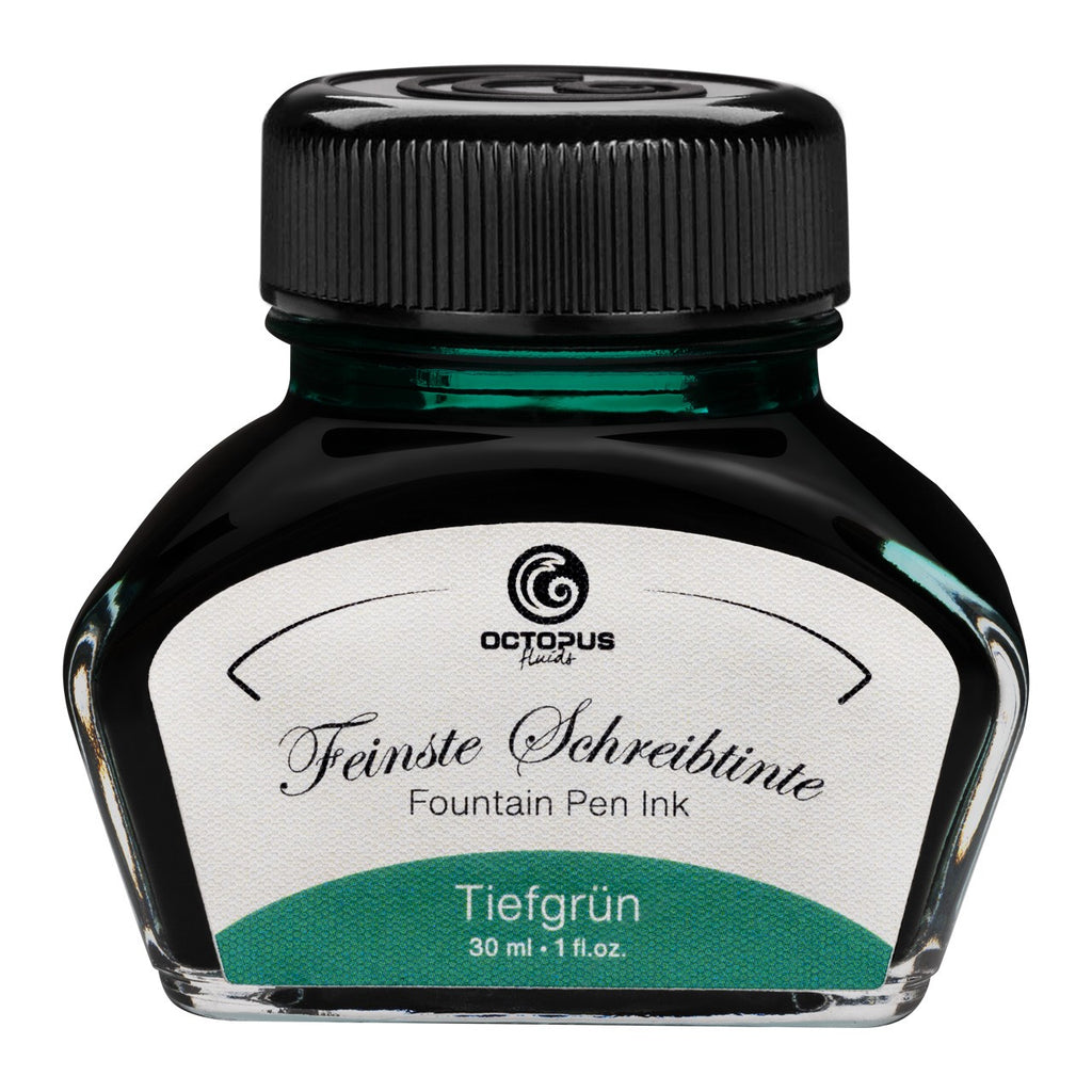 Encre Classique pour Stylo Plume Deep Green 30ml Octopus