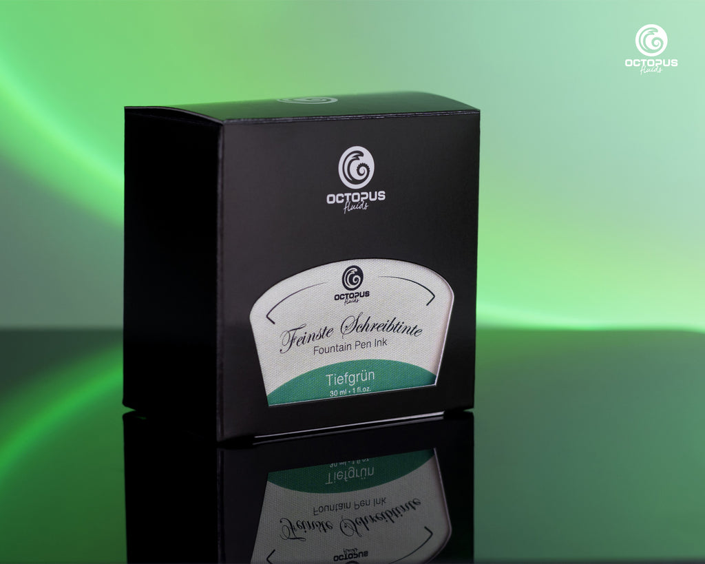 Encre Classique pour Stylo Plume Deep Green 30ml Octopus