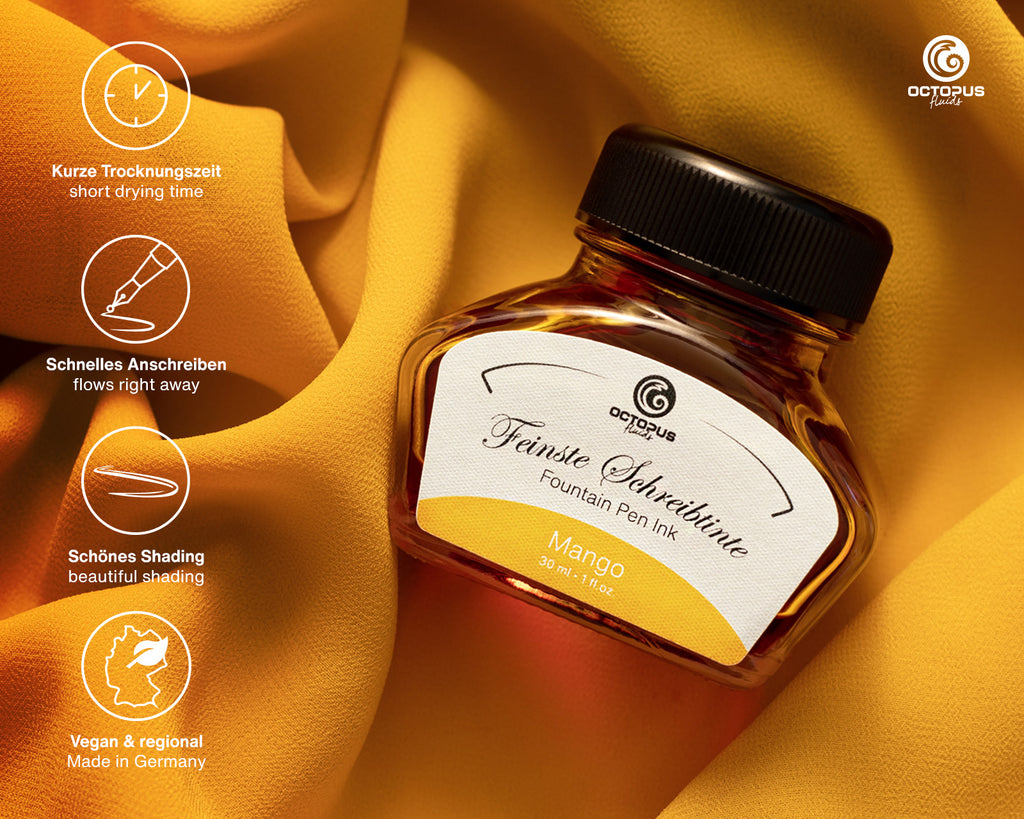 Encre Classique pour Stylo Plume Mango 30ml Octopus