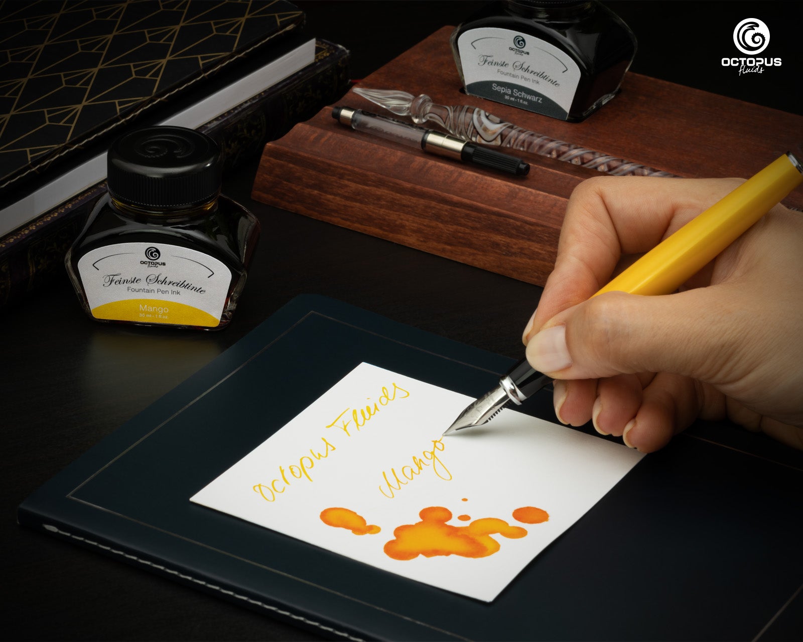 Encre Classique pour Stylo Plume Mango 30ml Octopus