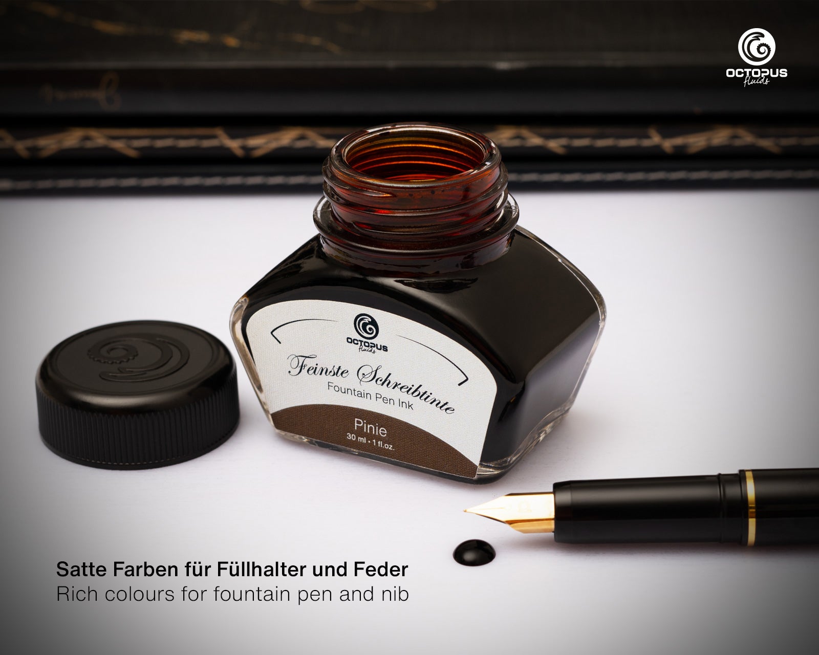 Encre Classique pour Stylo Plume Pine 30ml Octopus