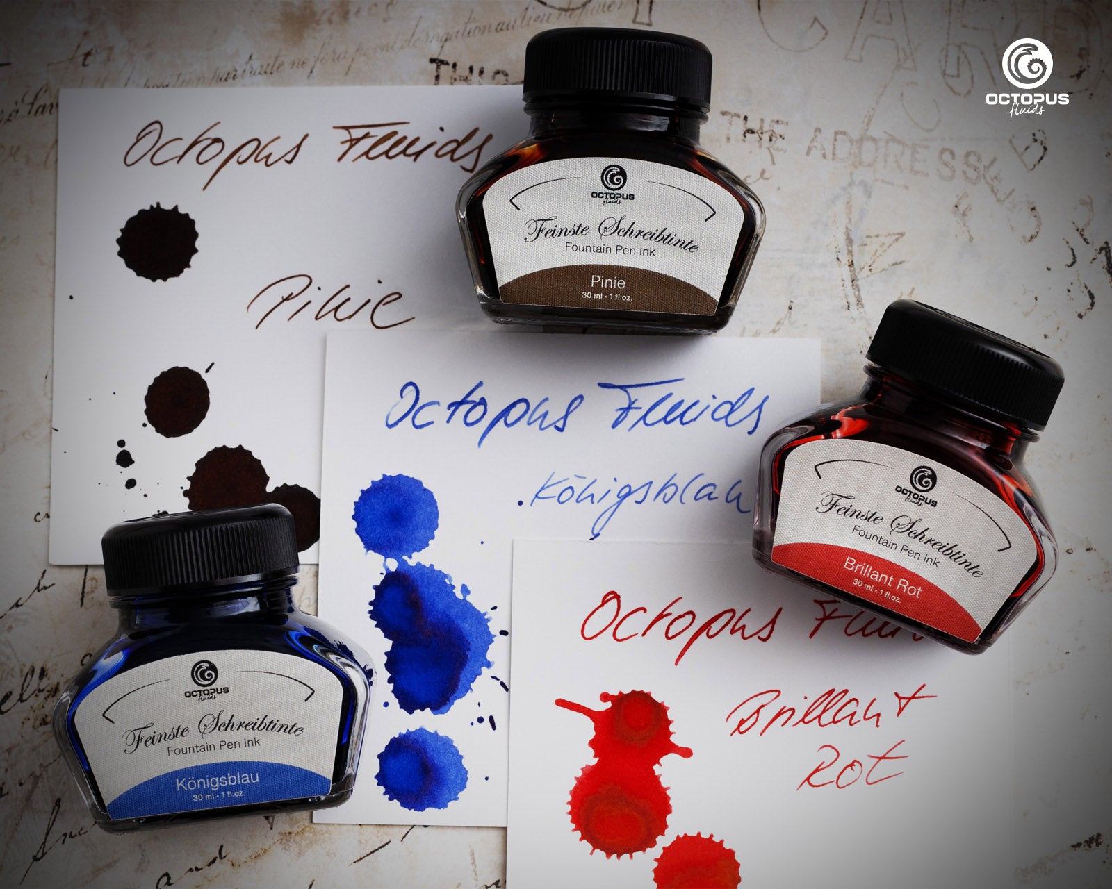 Encre Classique pour Stylo Plume Pine 30ml Octopus