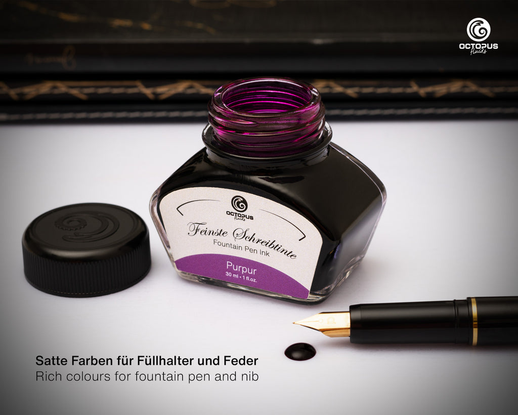 Encre Classique pour Stylo Plume Purple 30ml Octopus