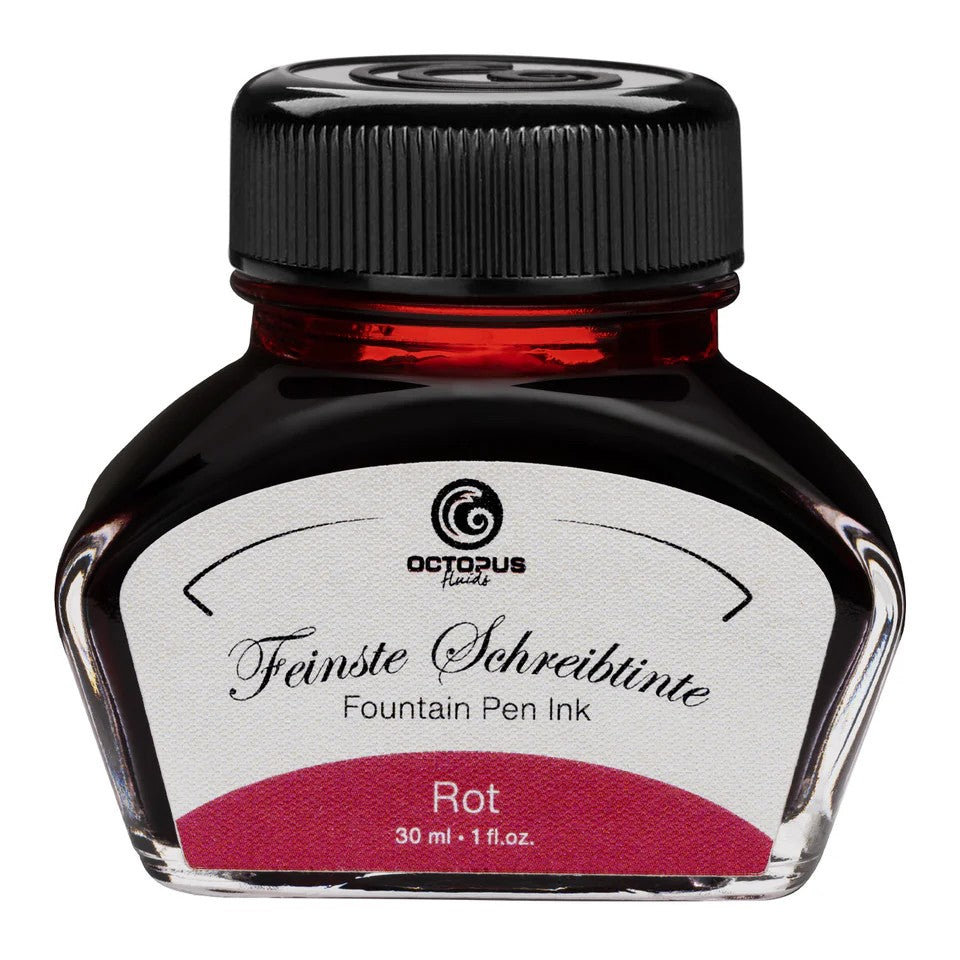 Encre Classique pour Stylo Plume Red 30ml Octopus