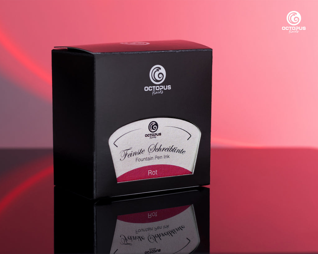 Encre Classique pour Stylo Plume Red 30ml Octopus