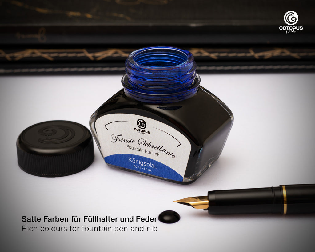Encre Classique pour Stylo Plume Royal Blue 30ml Octopus