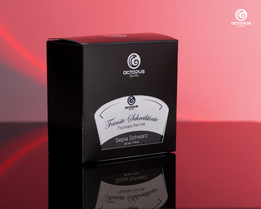 Encre Classique pour Stylo Plume Sepia Black 30ml Octopus
