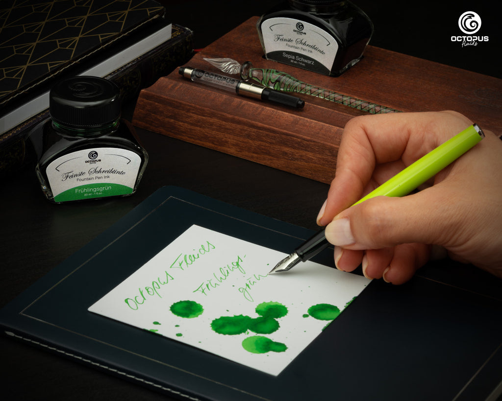 Encre Classique pour Stylo Plume Spring Green 30ml Octopus