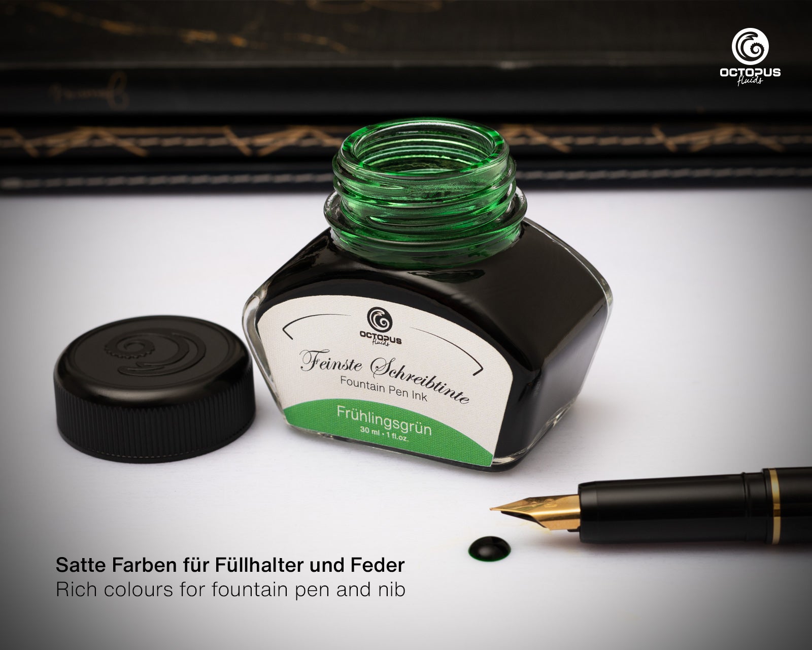 Encre Classique pour Stylo Plume Spring Green 30ml Octopus