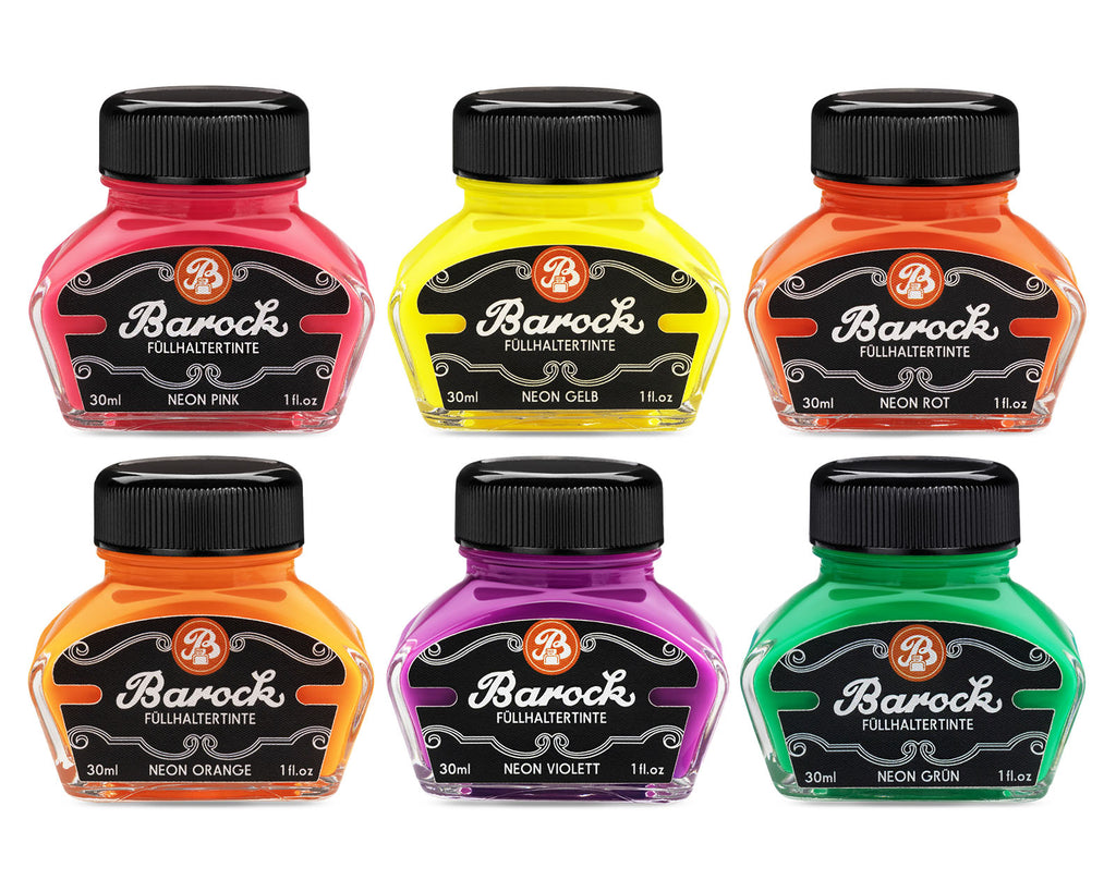 Encre Fluo pour Stylo Plume Barock Neon Rouge 30ml Octopus