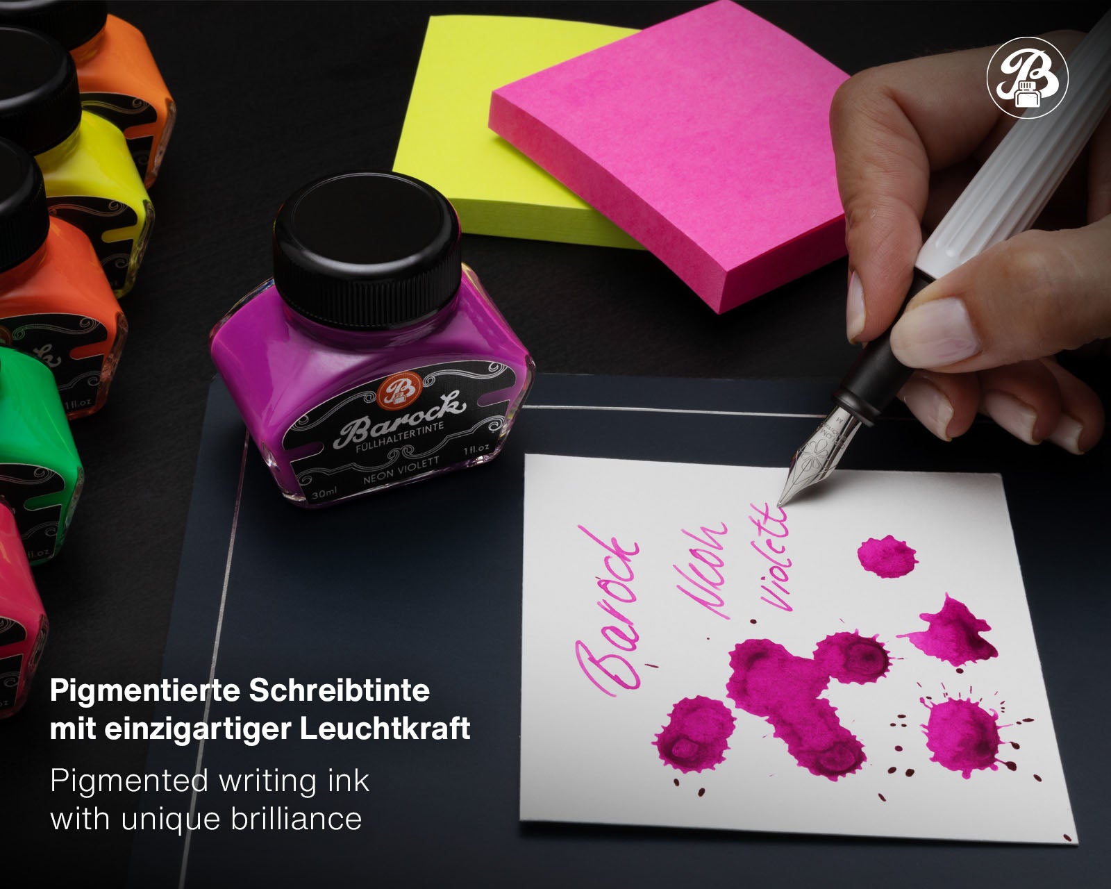 Encre Fluo pour Stylo Plume Barock Neon Violet 30ml Octopus
