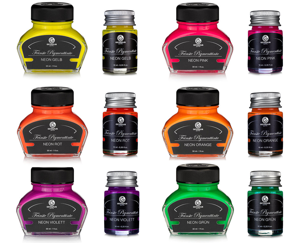 Encre Fluo pour Stylo Plume Neon Rose 30ml Octopus