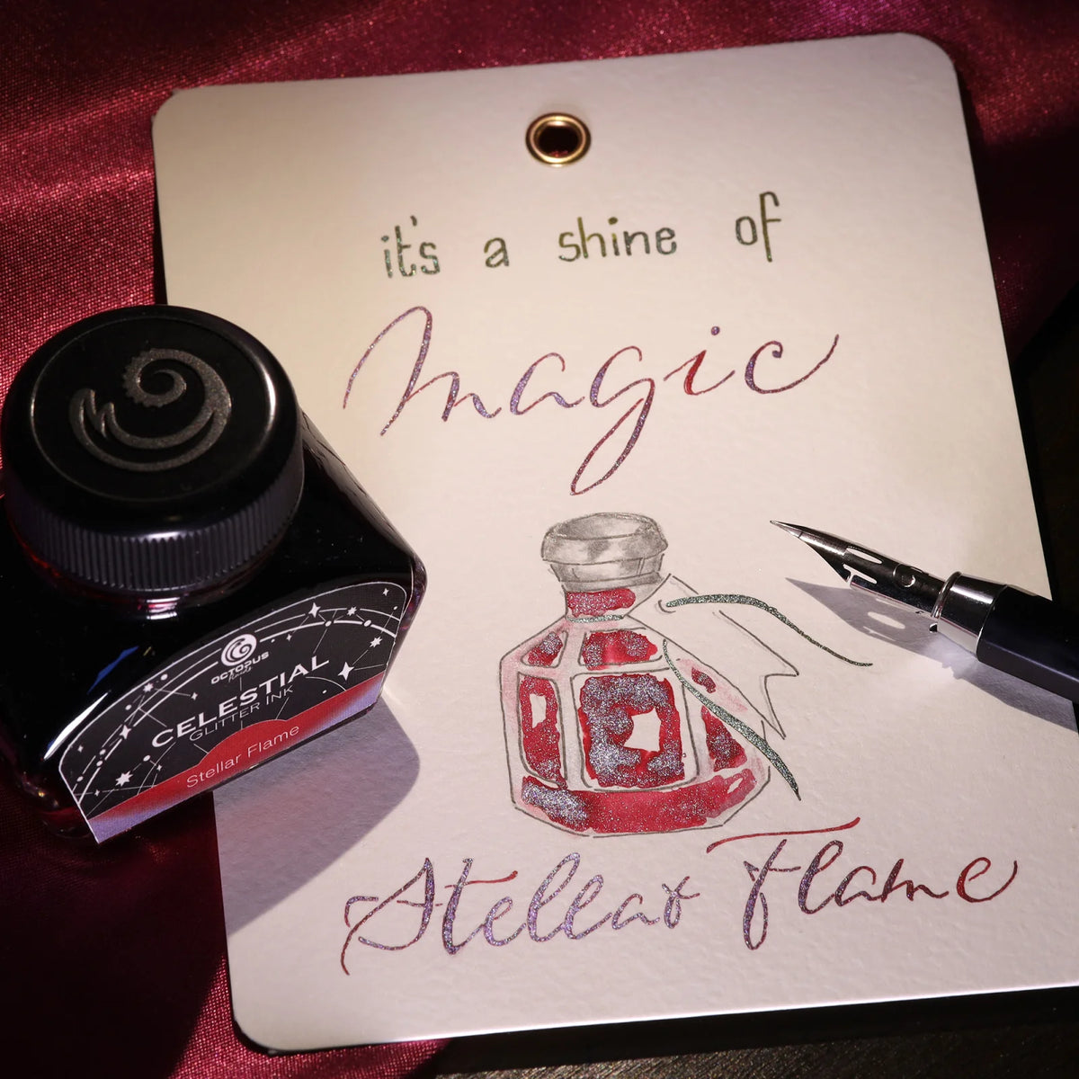 Encre Pailletée Stellar Flame 30ml Octopus