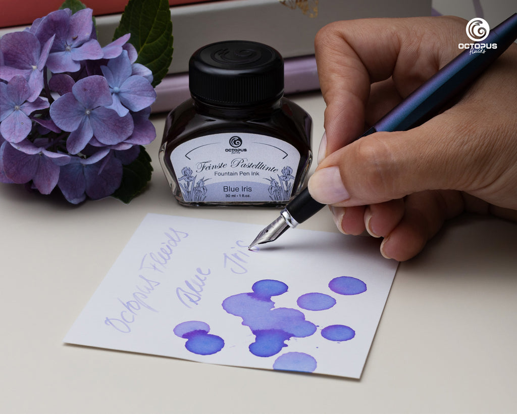 Encre Pastel pour Stylo Plume Blue Iris 30ml Octopus
