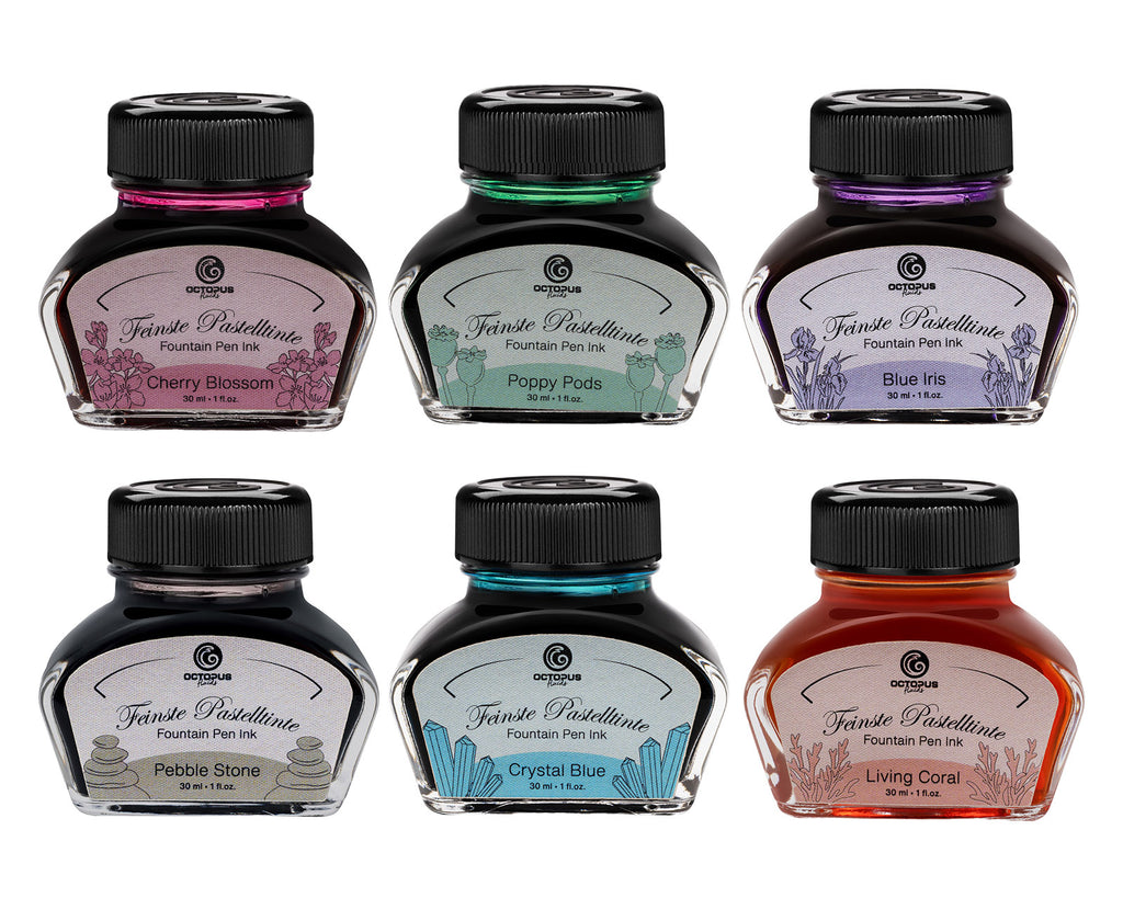 Encre Pastel pour Stylo Plume Blue Iris 30ml Octopus