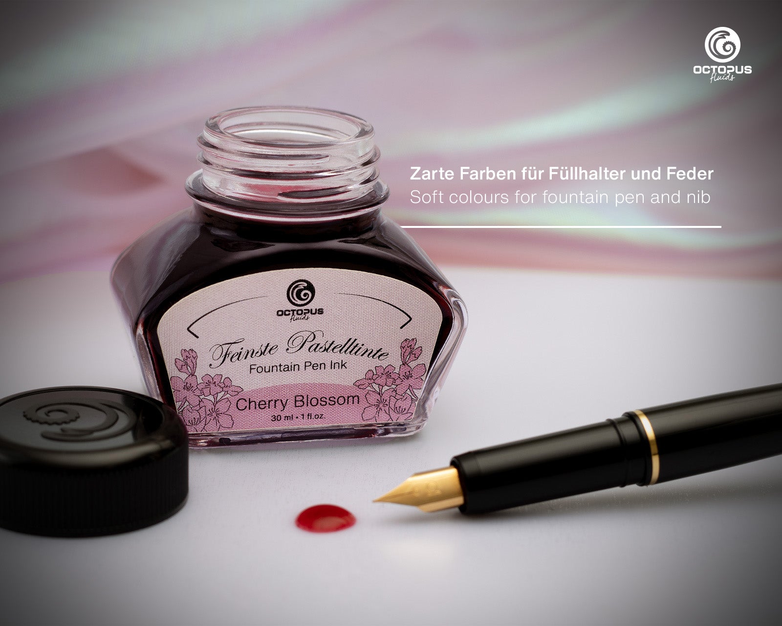 Encre Pastel pour Stylo Plume Cherry Blossom 30ml Octopus