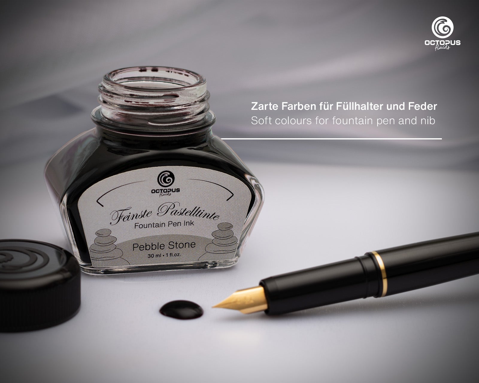 Encre Pastel pour Stylo Plume Pebble Stone 30ml Octopus