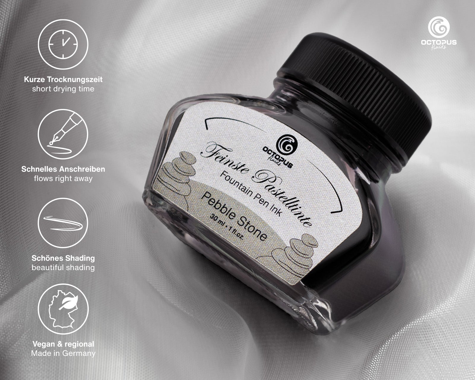 Encre Pastel pour Stylo Plume Pebble Stone 30ml Octopus