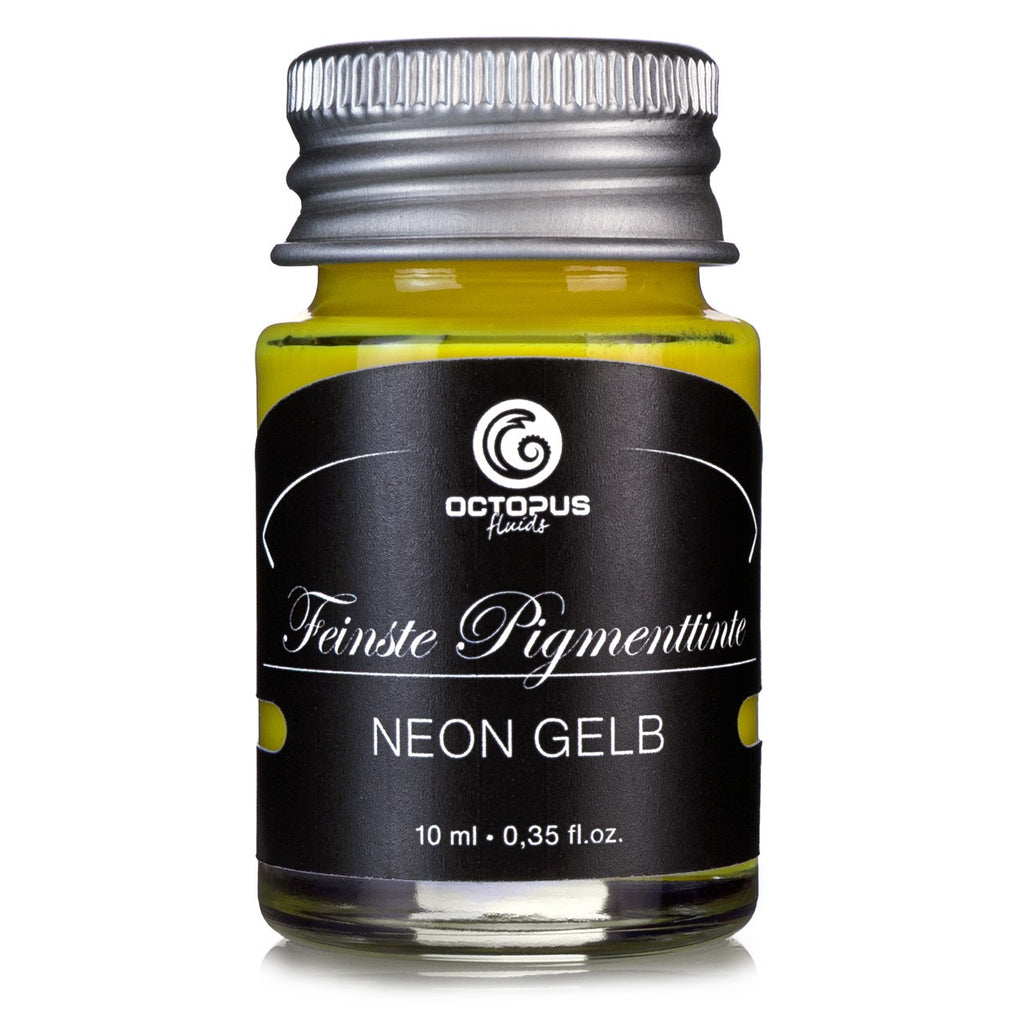 Encre Fluo pour Stylo Plume Neon Jaune 10ml Octopus