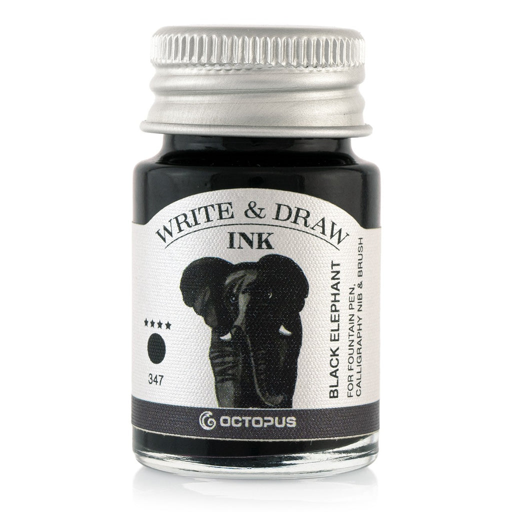 Encre pour Écrire et Dessiner Black Elephant 10ml Octopus