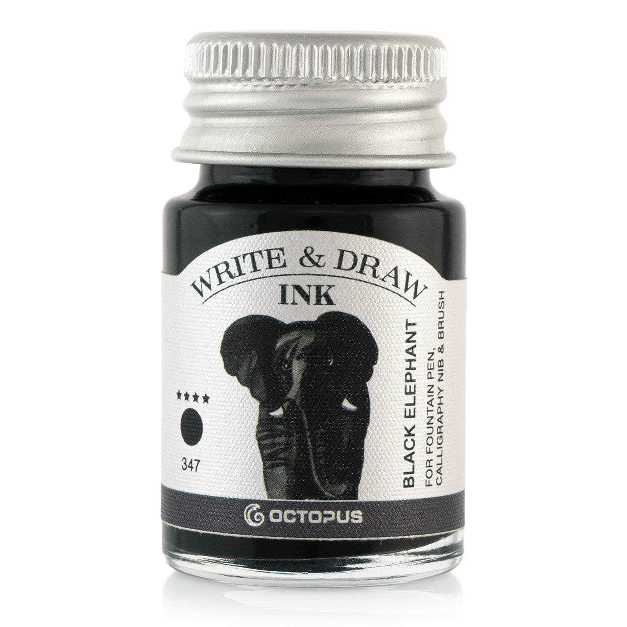 Encre pour Écrire et Dessiner Black Elephant 10ml Octopus