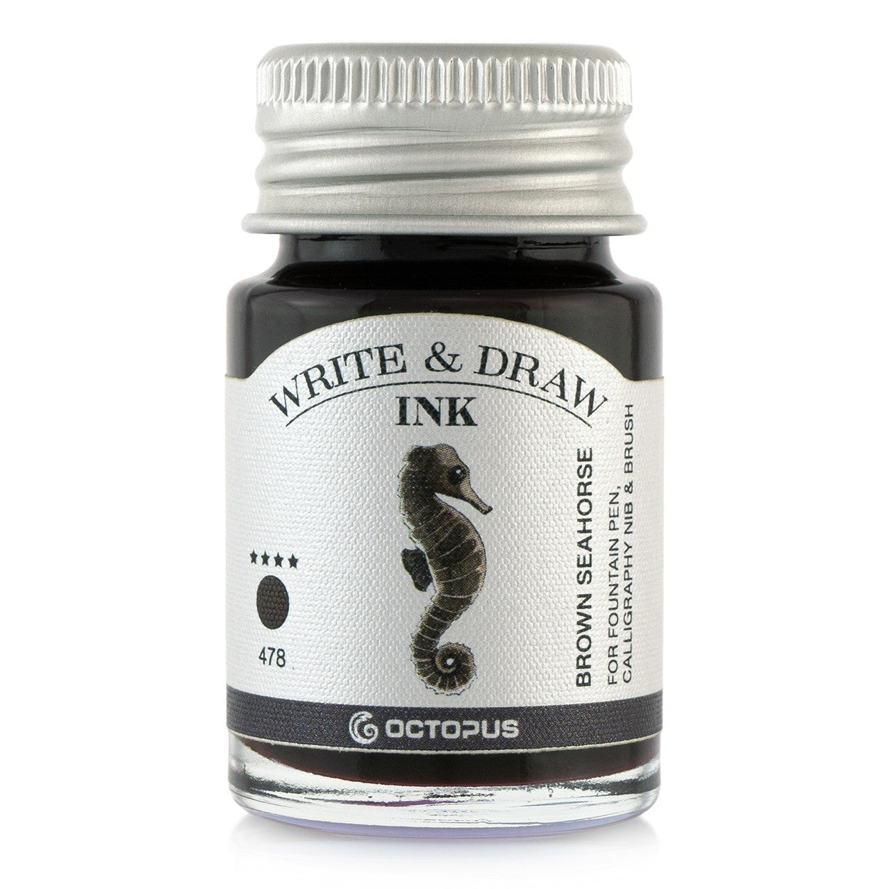Encre pour Écrire et Dessiner Brown Seahorse 10ml Octopus