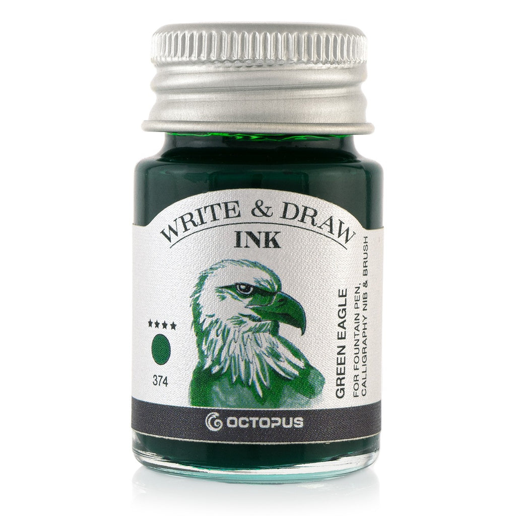 Encre pour Écrire et Dessiner Green Eagle 10ml Octopus