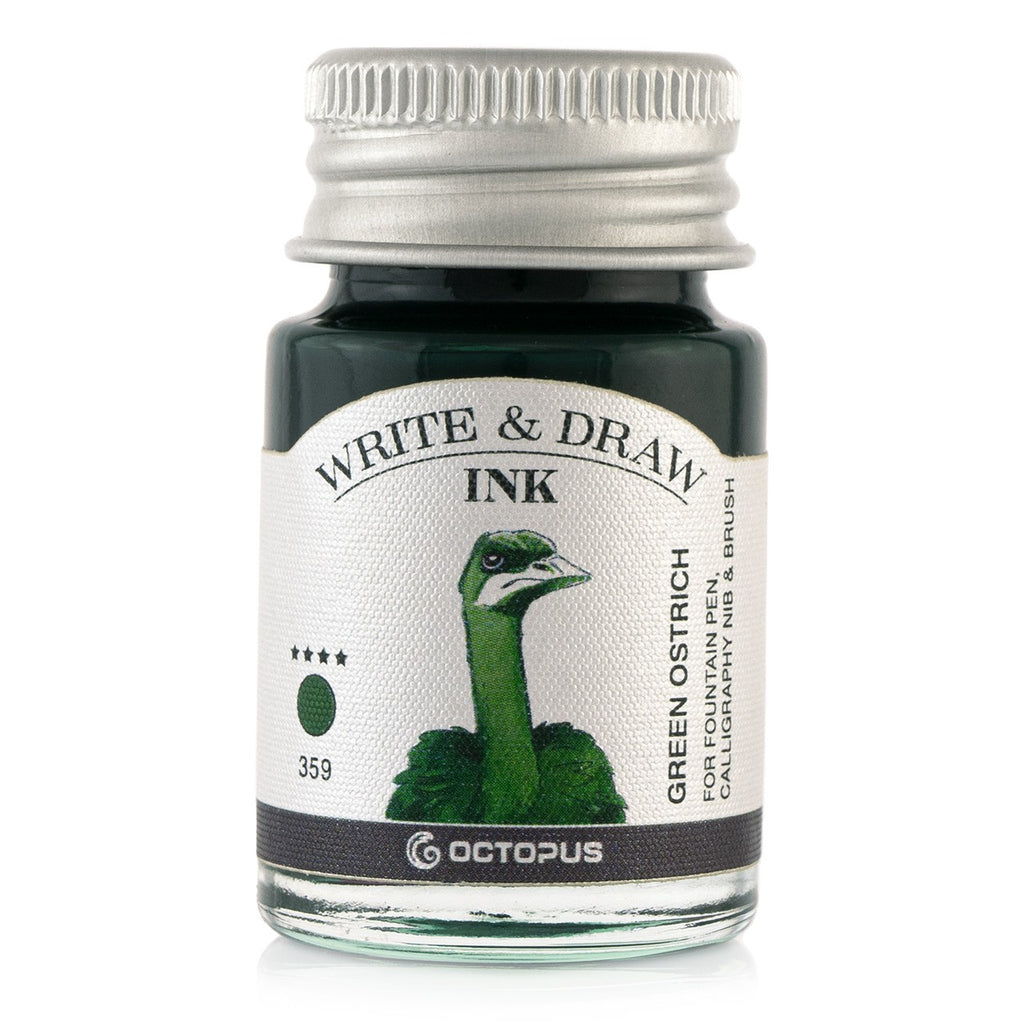Encre pour Écrire et Dessiner Green Ostrich 10ml Octopus