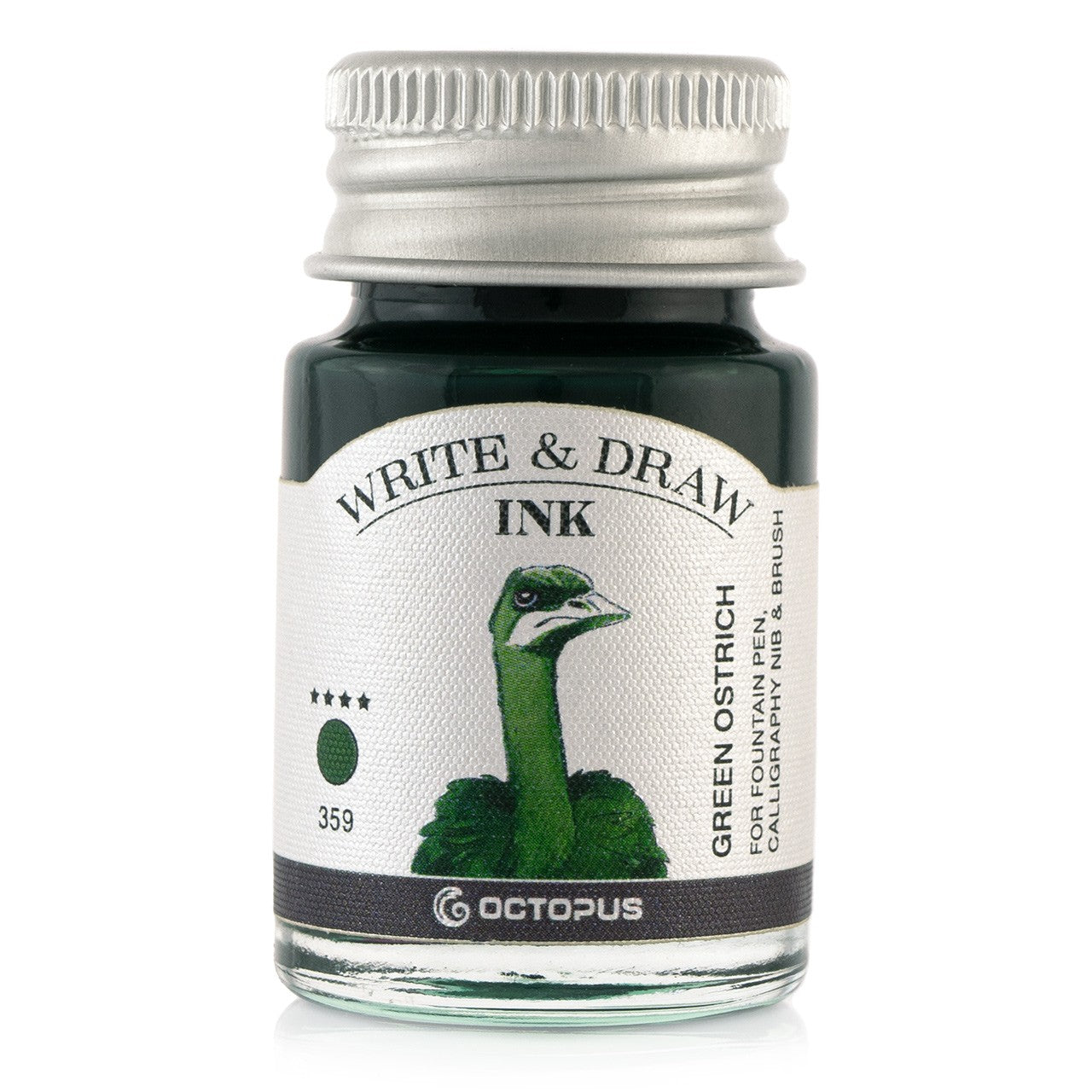 Encre pour Écrire et Dessiner Green Ostrich 10ml Octopus