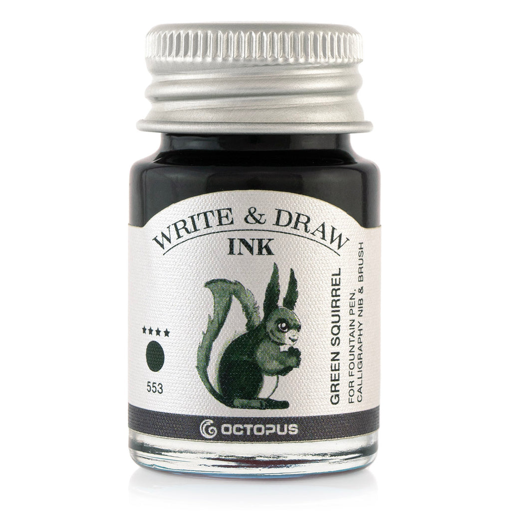 Encre pour Écrire et Dessiner Green Squirrel 10ml Octopus