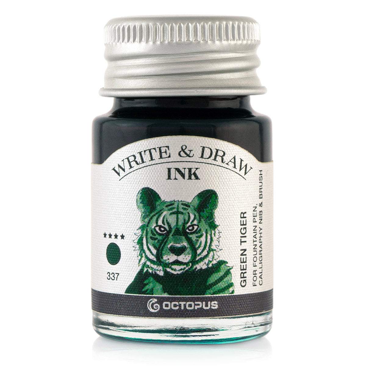 Encre pour Écrire et Dessiner Green Tiger 10ml Octopus