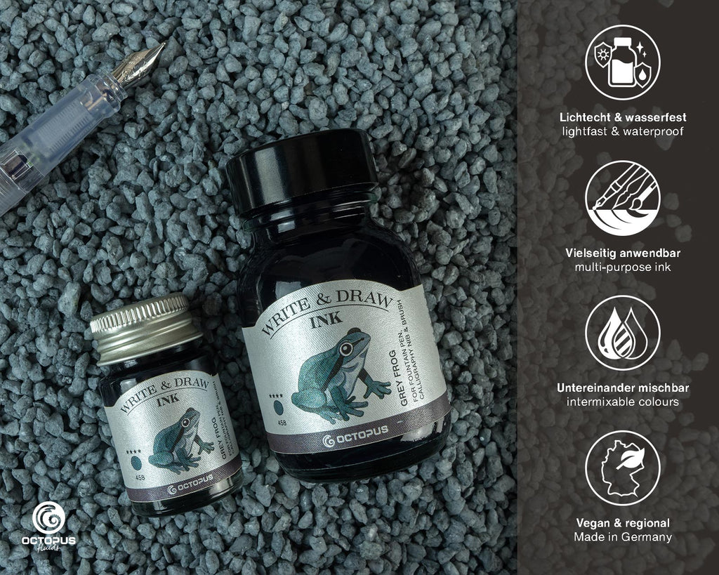 Encre pour Écrire et Dessiner Grey Frog 10ml Octopus