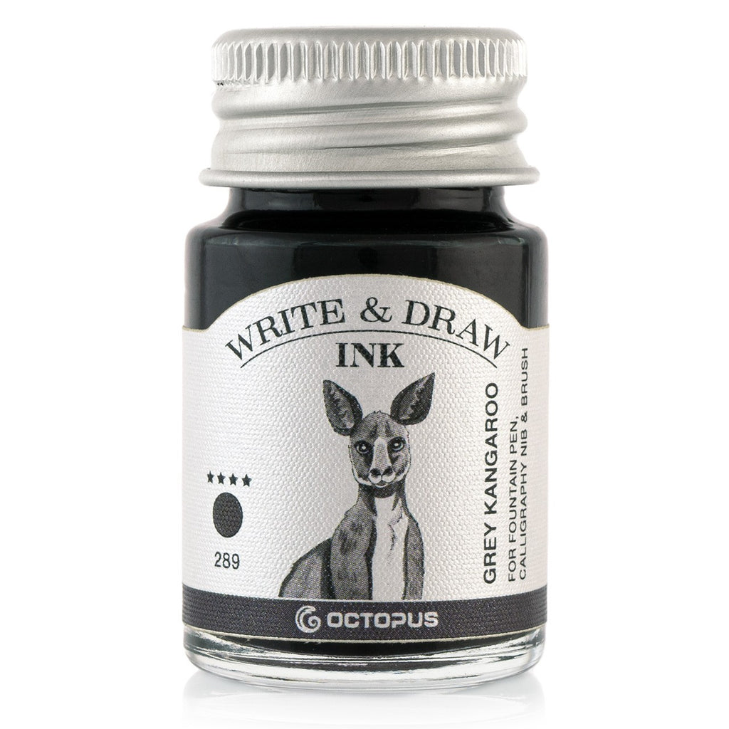 Encre pour Écrire et Dessiner Grey Kangaroo 10ml Octopus