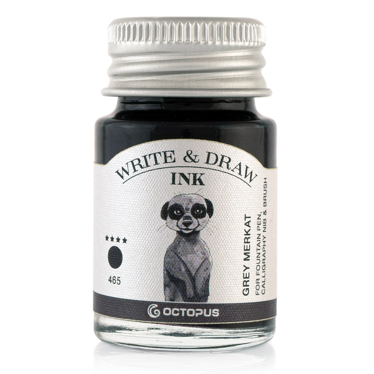 Encre pour Écrire et Dessiner Grey Merkat 10ml Octopus