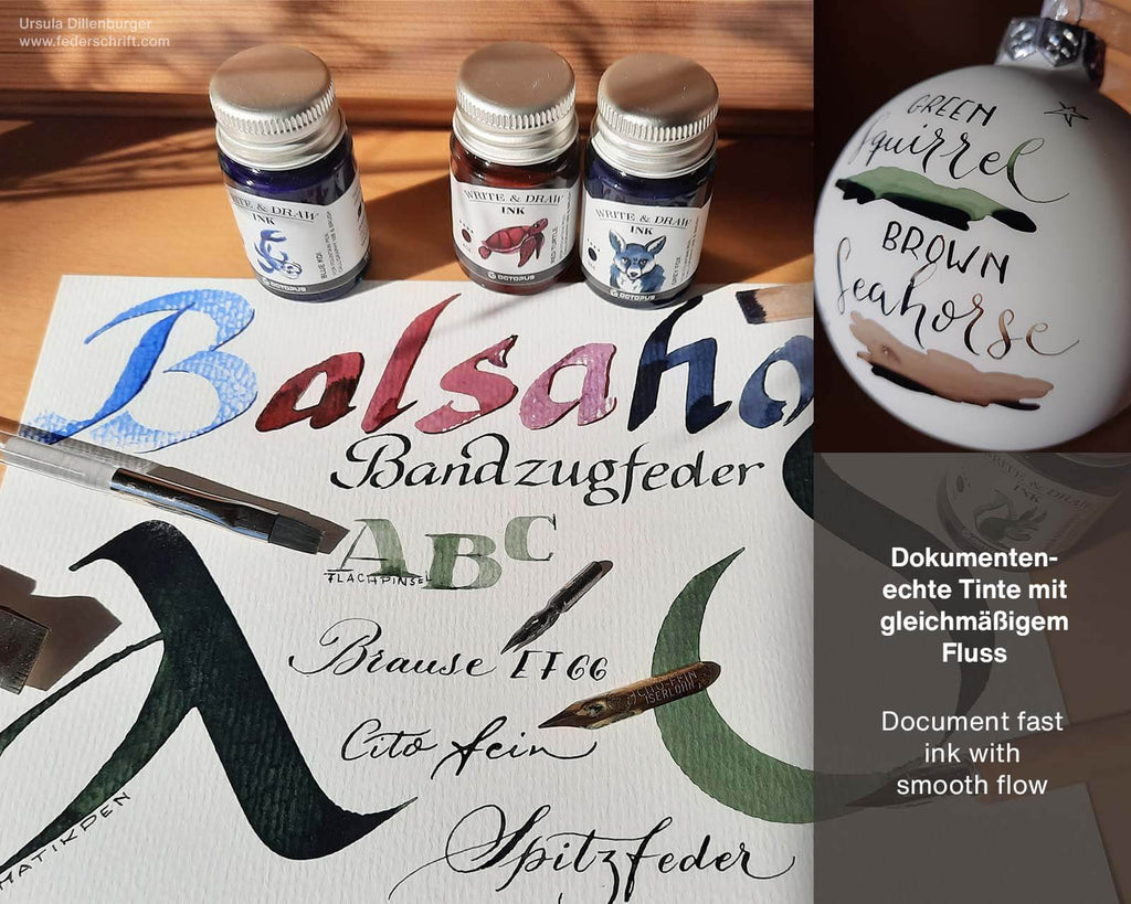 Encre pour Écrire et Dessiner Green Eagle 10ml Octopus