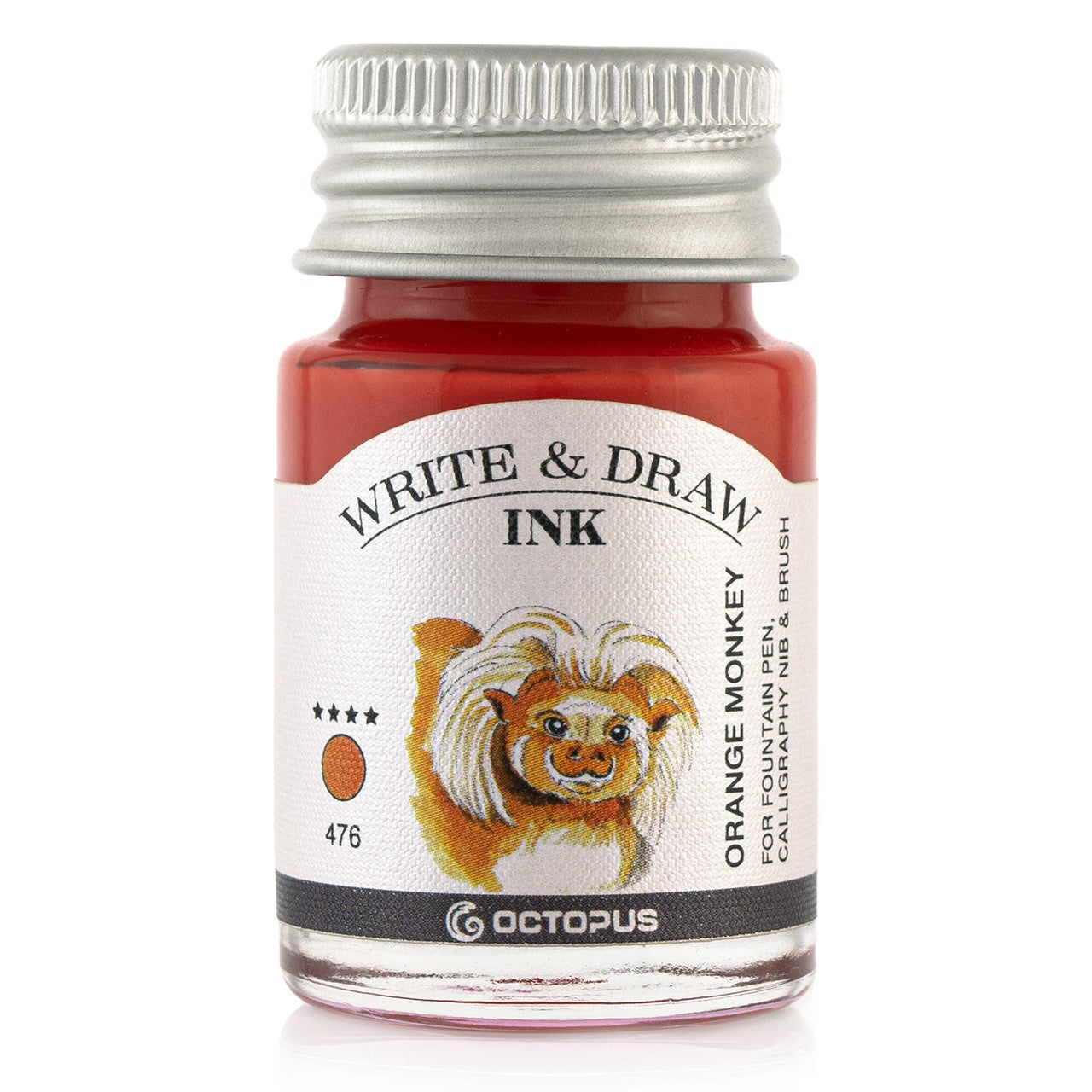 Encre pour Écrire et Dessiner Orange Monkey 10ml Octopus